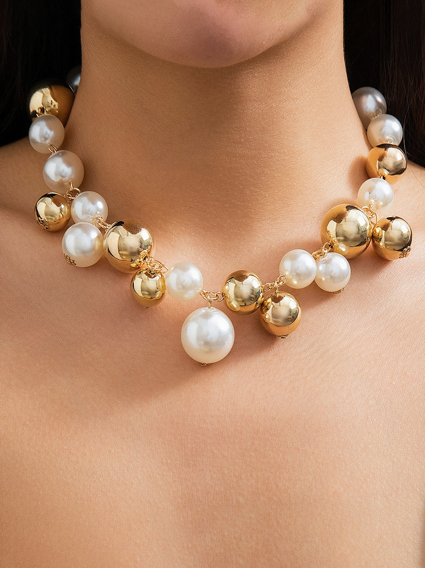 Fashionable Personality Imitation Pearl Tassel Necklace – Likemychoice