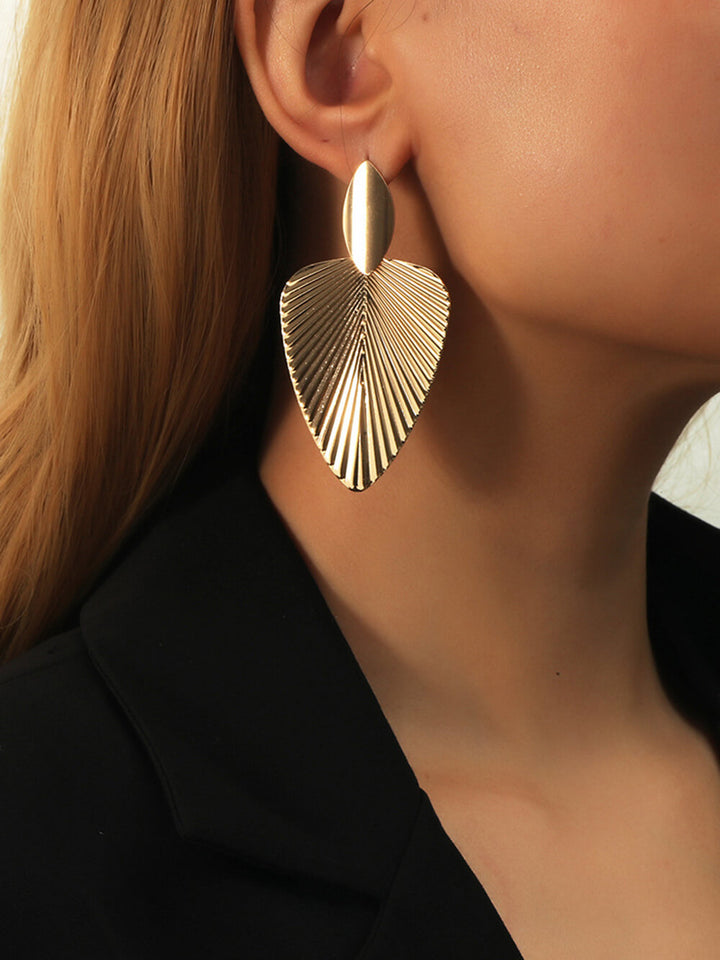 Personalized Exaggerated Geometric Leaf Earrings