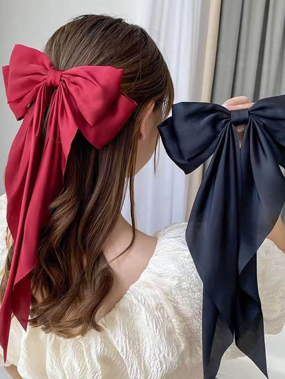 Retro Ribbon Bow Hairpin Headdress