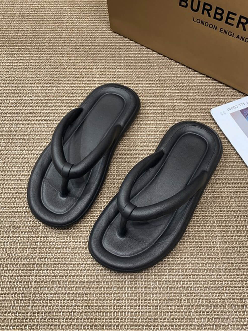Strand platte hak clip geweven snoepkleurige casual slippers