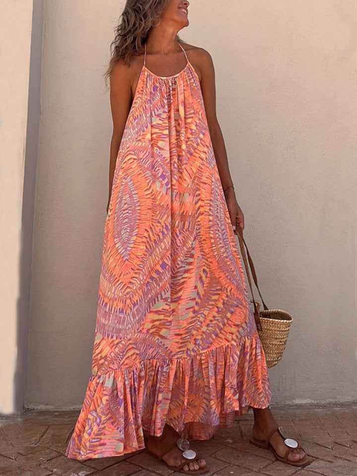 Golden Times Ethnic Print Φόρεμα A-line Vacation Maxi
