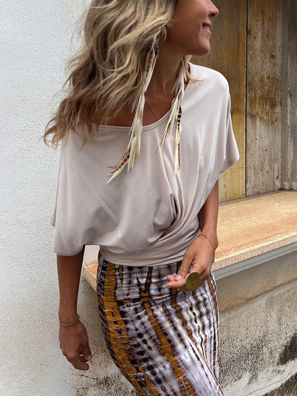 Casual Loose V-Neck Strappy Double Wear Tops