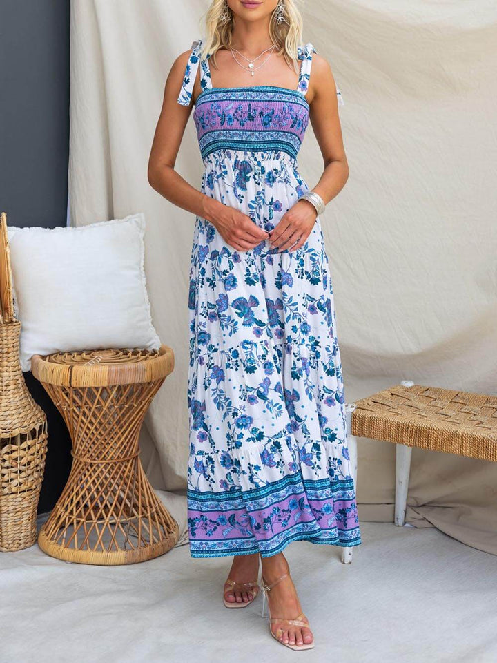 Signature Printed Stretchy Bustier Maxi Dress