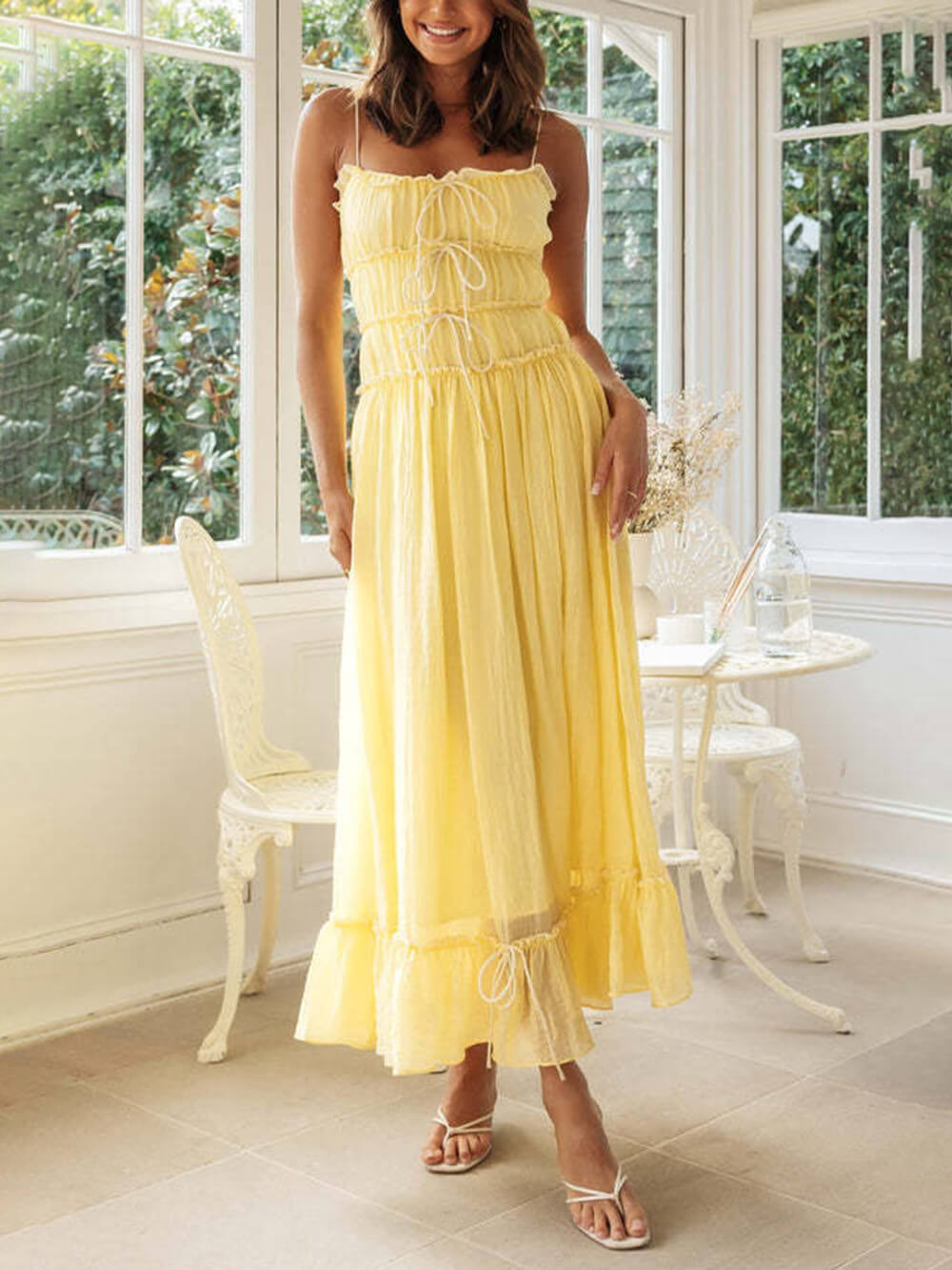 Elegant Off-Shoulder Strap Patchwork Dress