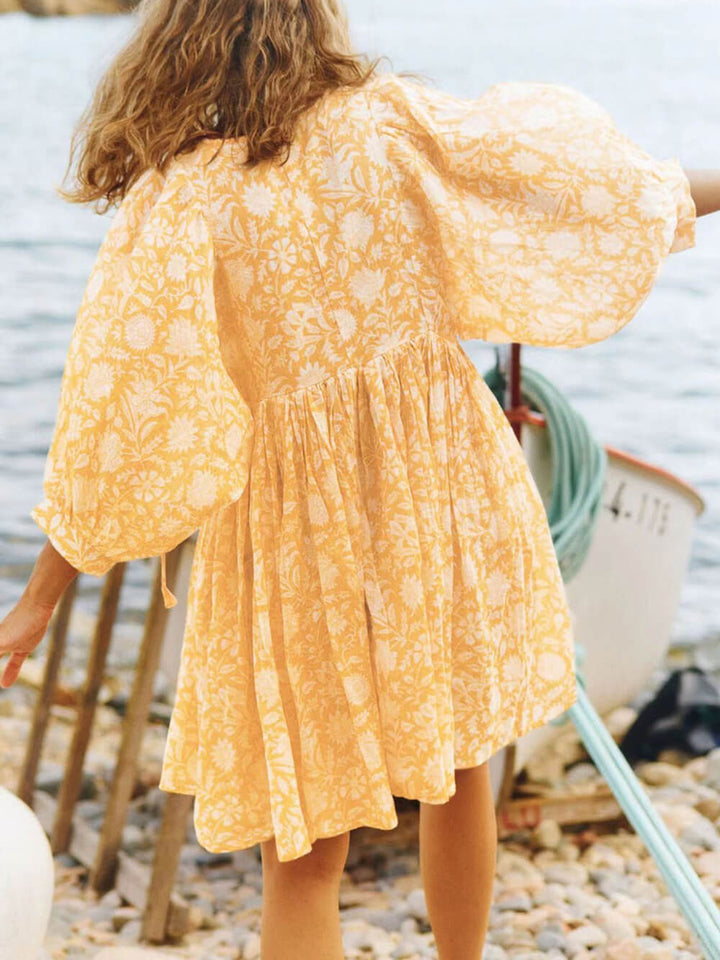 Vacation Retro Style Loose Printed Dress