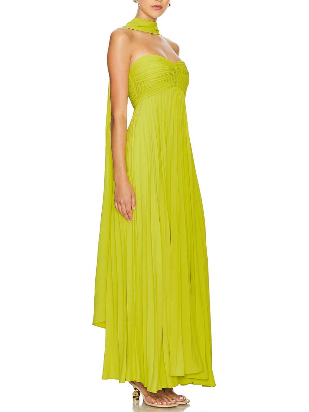 Exquisite Elegant Pleated Off-the-shoulder Party Maxi Dress