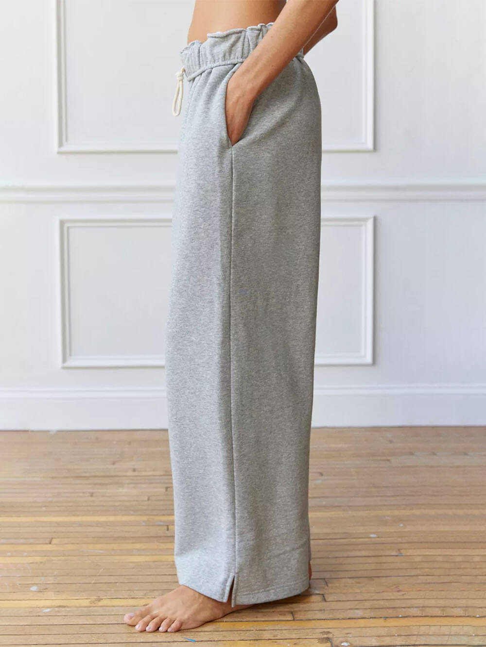 Casual A Lazy Style Home Wide Leg Hosen