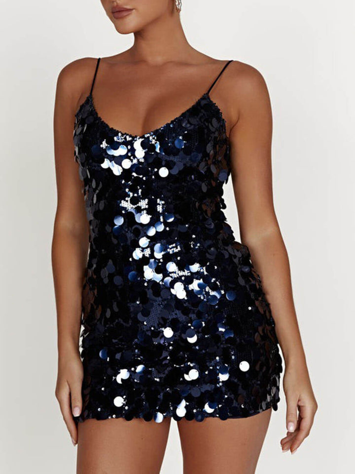 Sequin Strapp Party Mini Kleed