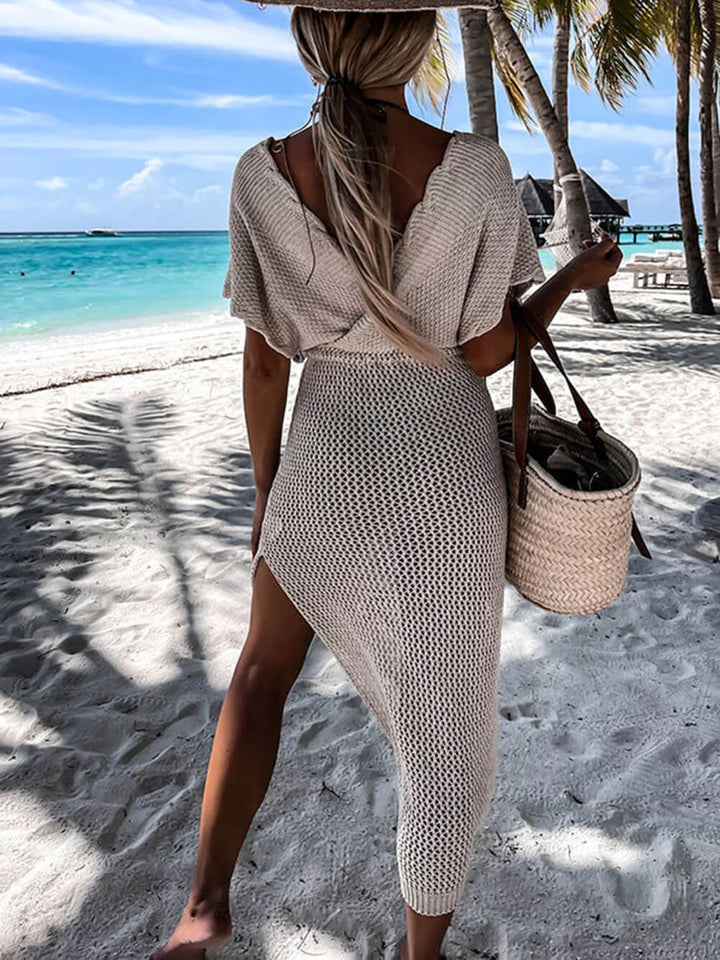 Gestricktes Cover-Up-Kleid im Seaside Resort-Stil