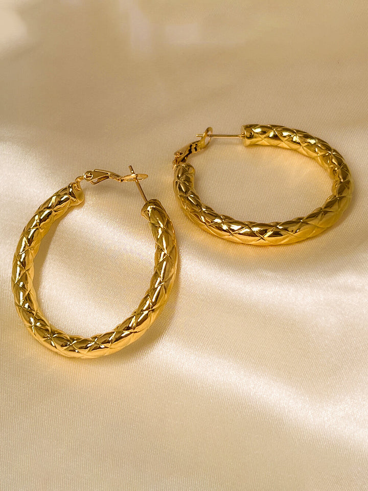 Exaggerated Vacation Style Big Hoop Earrings