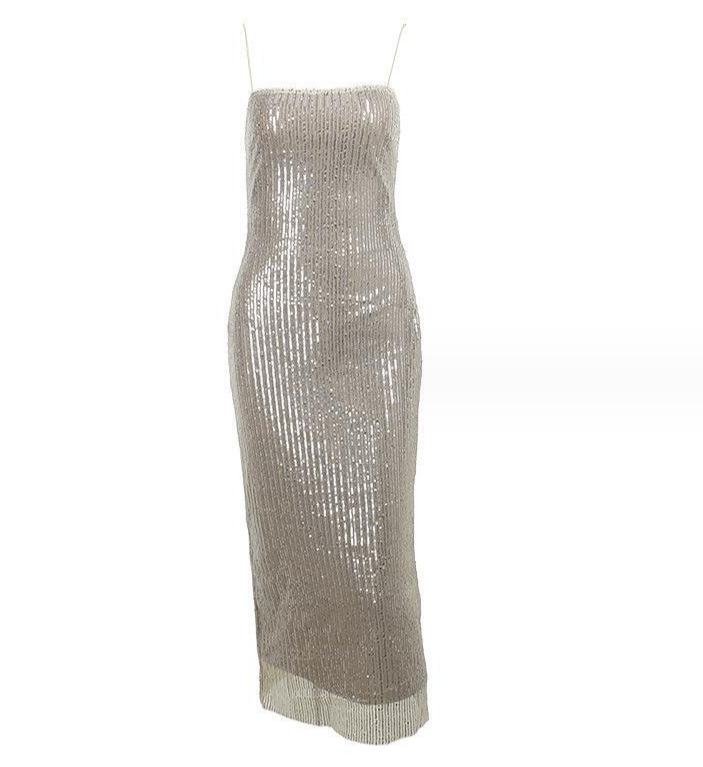 Μάξι Φόρεμα με χάντρες Cafe Au Lait