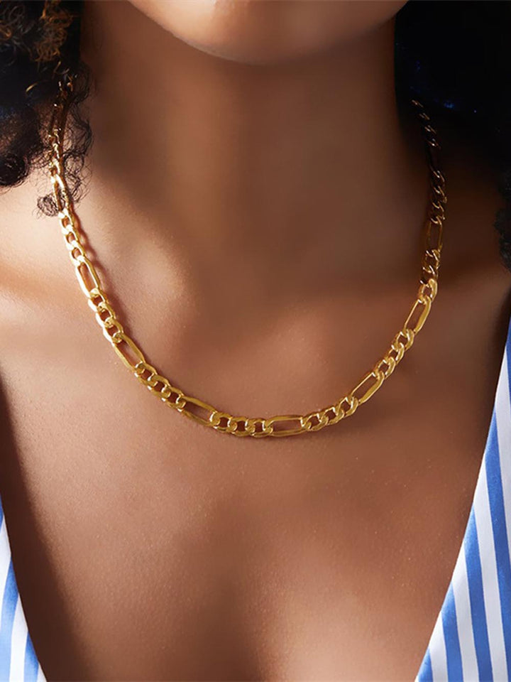 Figaro Chain Chain Titanium Halsband