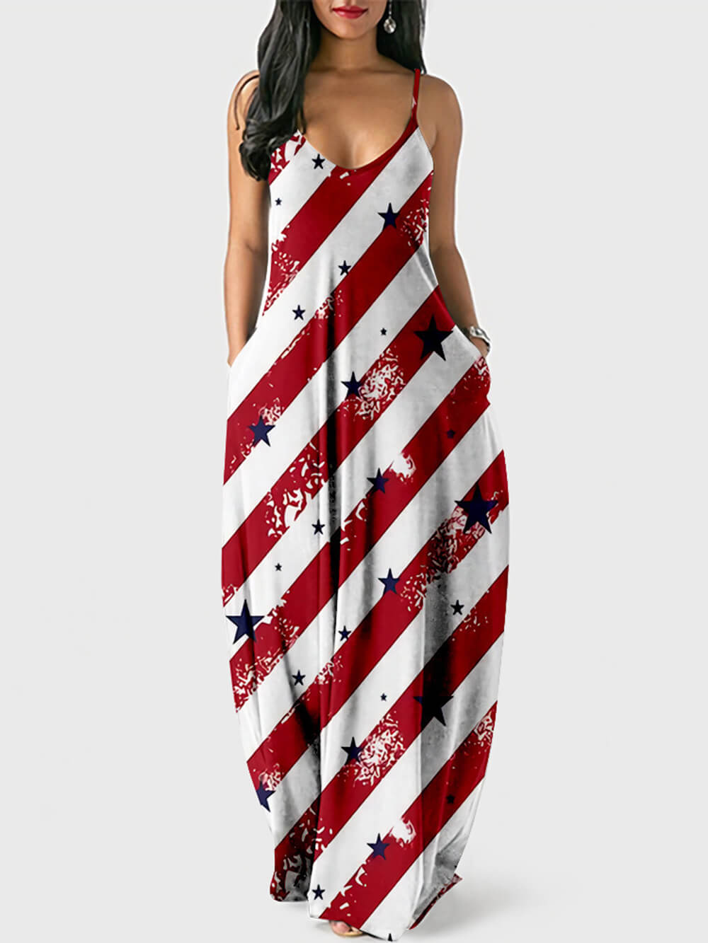 שמלת קאמי בהדפס יום העצמאות