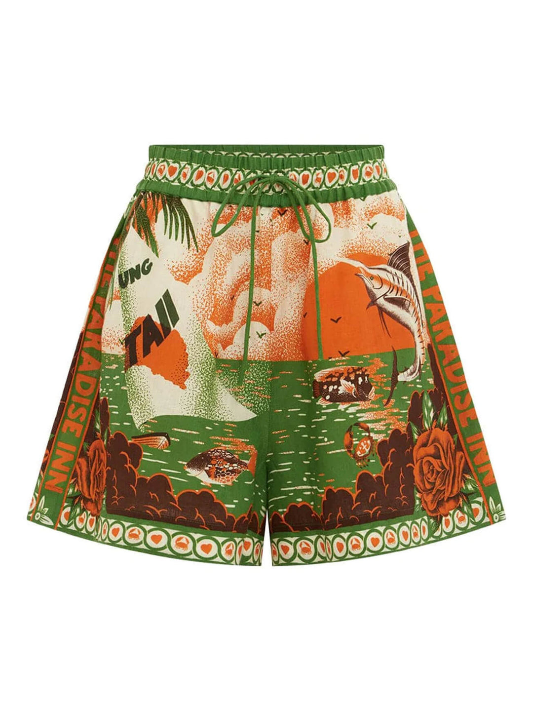 Unikke printede Sunny Afternoon-printede shorts i to dele