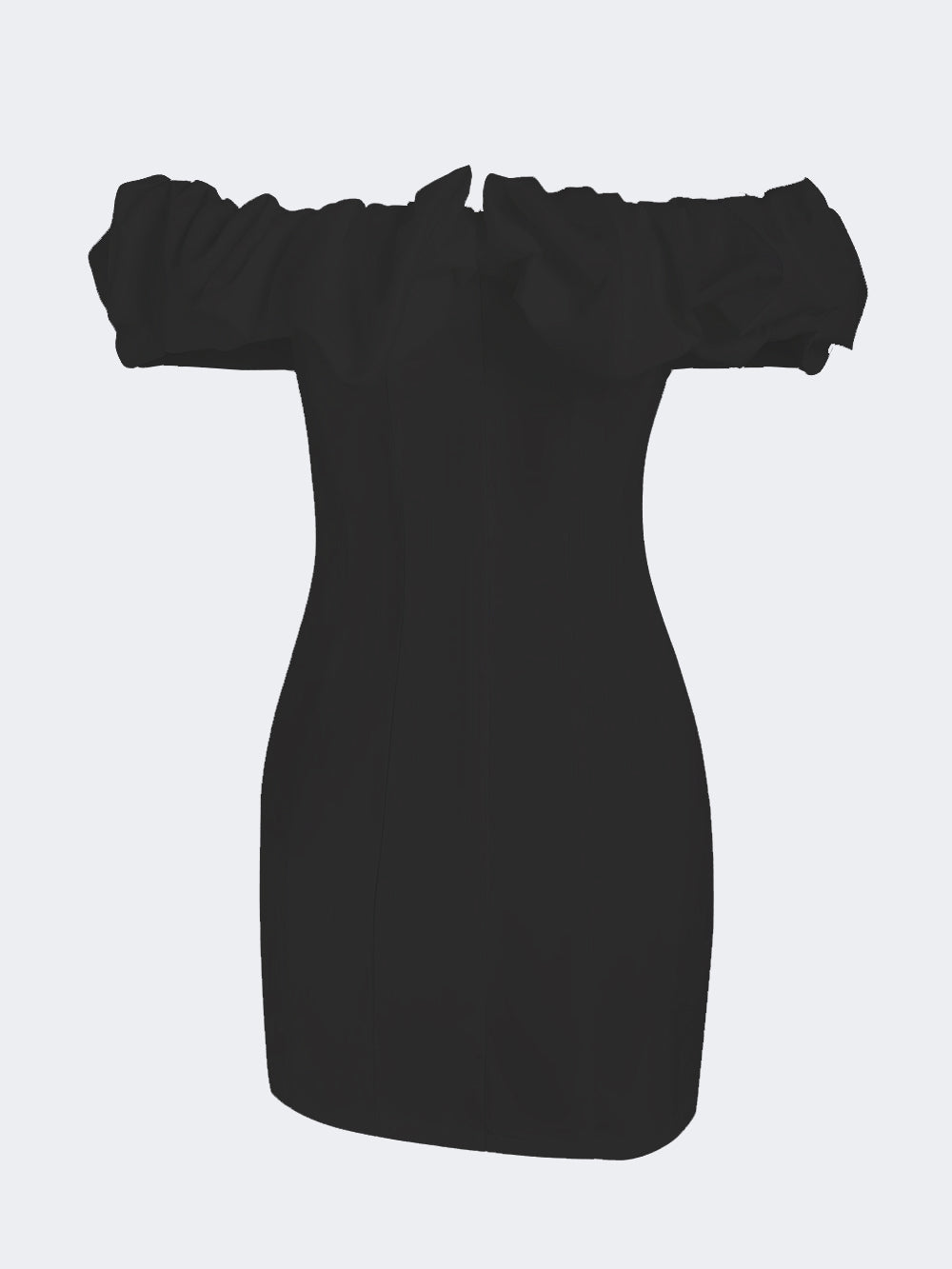 Satijnen gegolfde strapless mini-jurk