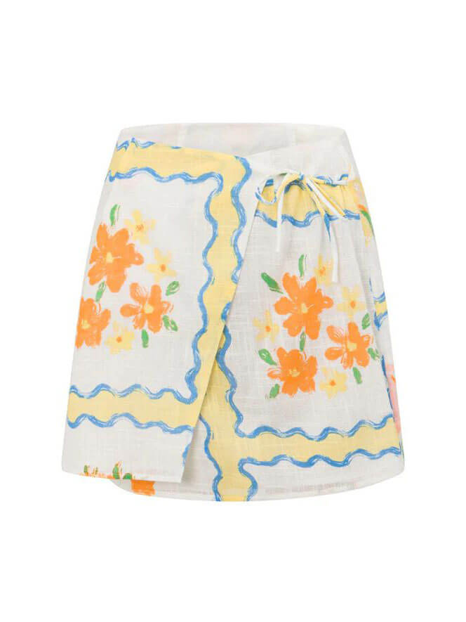 Irregular Printed Skirt