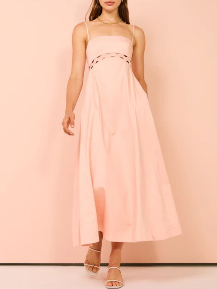 클라우드 핑크 미디 드레스