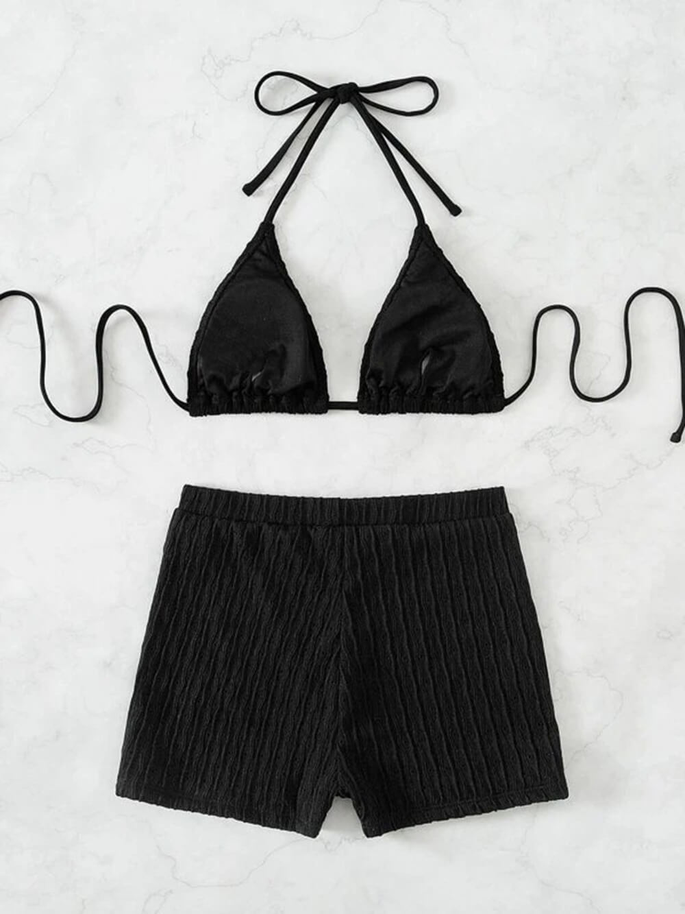 Bikini string texturé pour femme