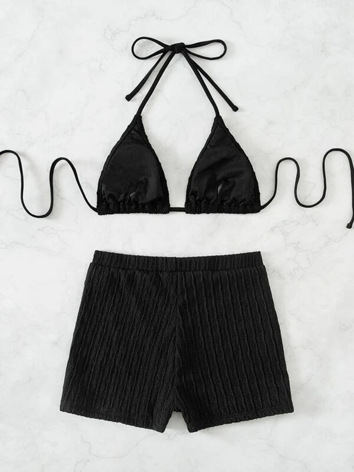 Damskie teksturowane bikini typu string