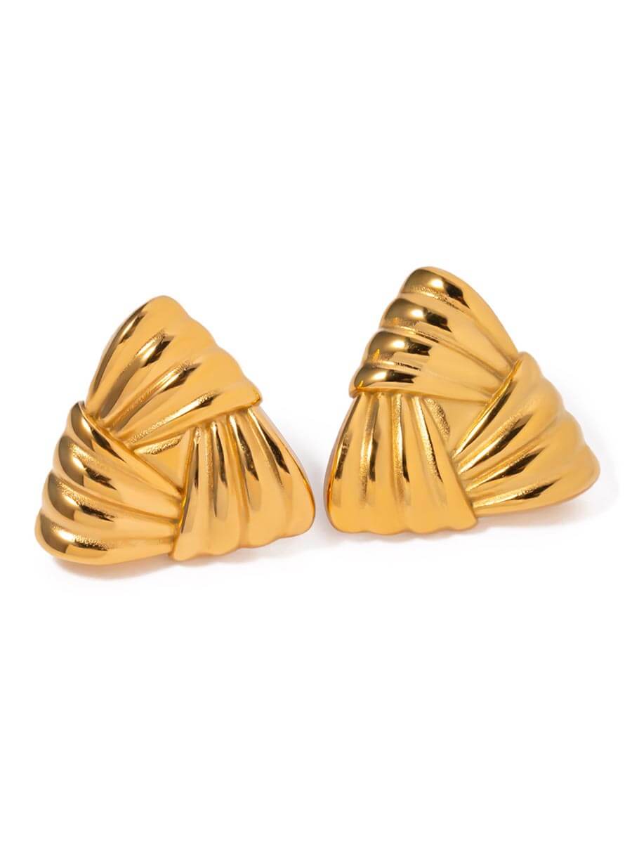 Einfache und vielseitige Ohrringe aus geometrischem Metall