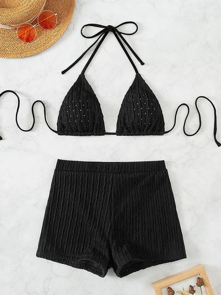 Bikini string texturé pour femme