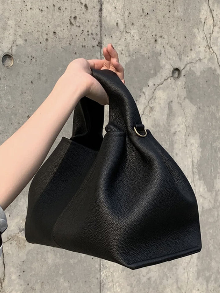 Versatile Solid Color Handbag