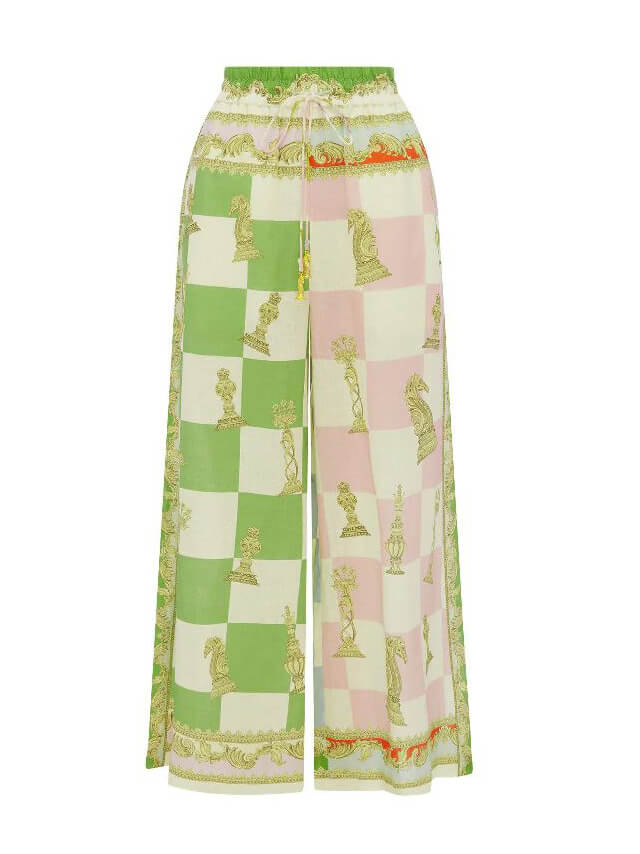Fun Holiday Unique Printed Loose Wide Leg Pants