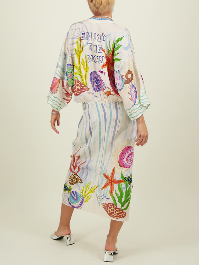 Personalizované graffiti ležérní midi šaty