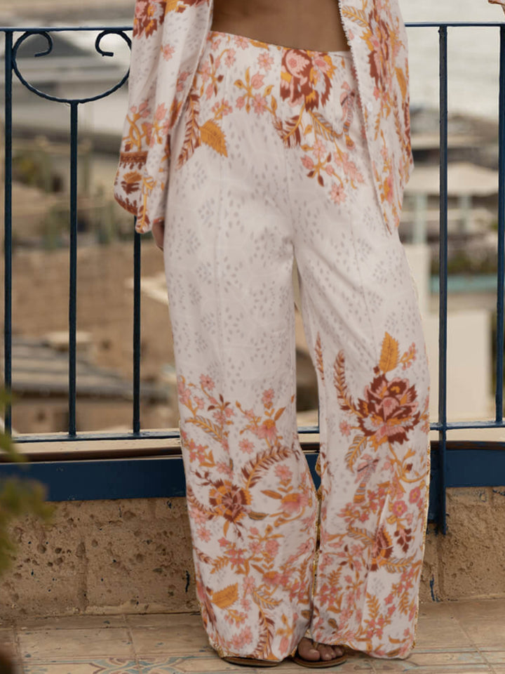 Unique Vacation Style Blusa extragrande con estampado exclusivo