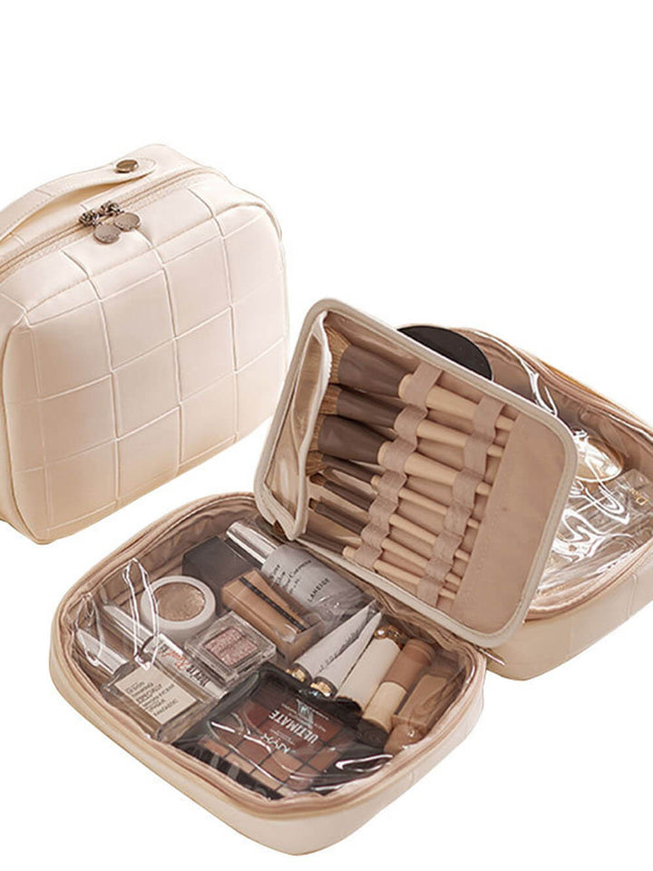 Portable PU Leather Makeup Bag