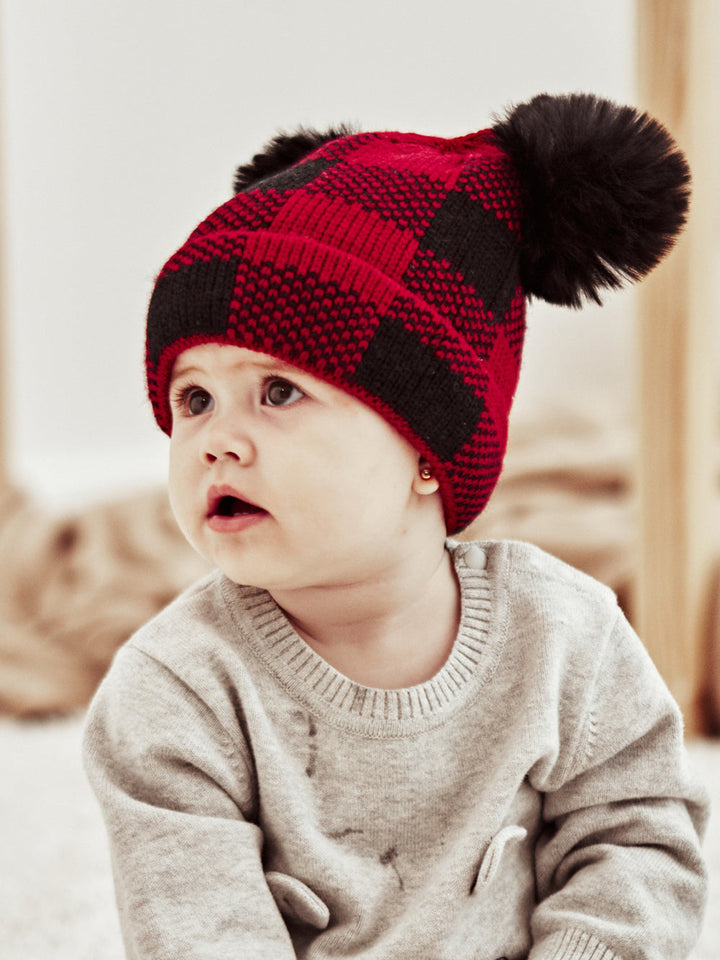 Pălărie tricotată pentru mamă și bebeluș