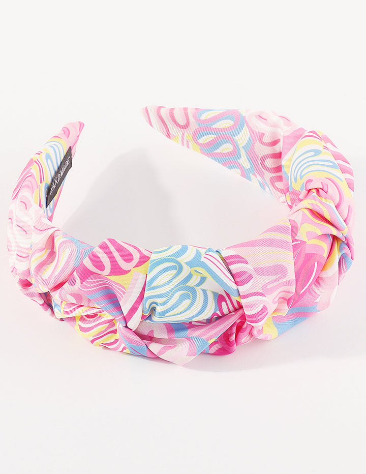 Floral Print Ruched Headband