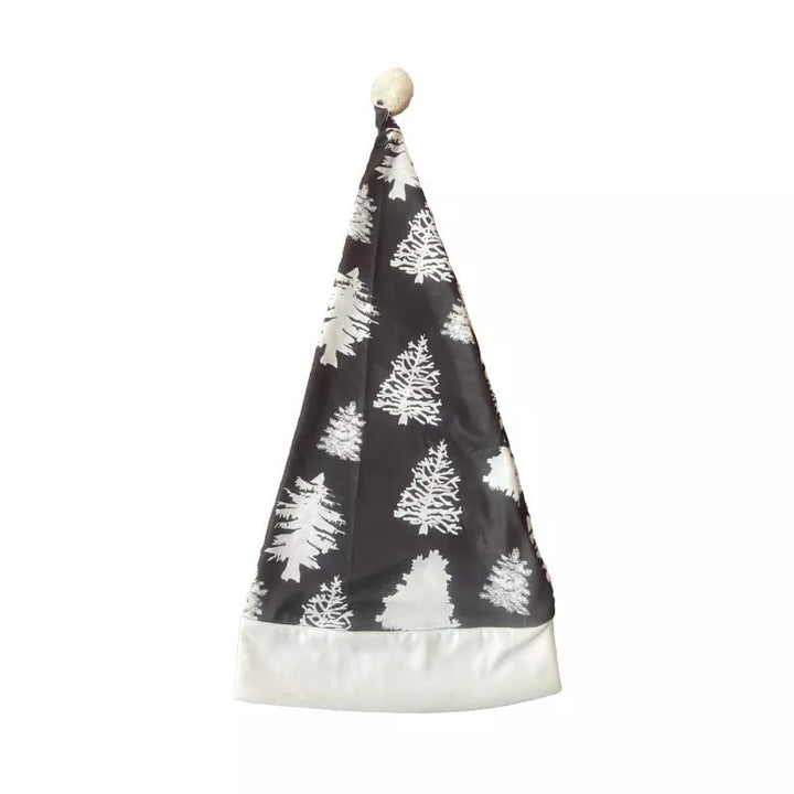 灰色 & 白色圣诞树印花家庭配套睡衣