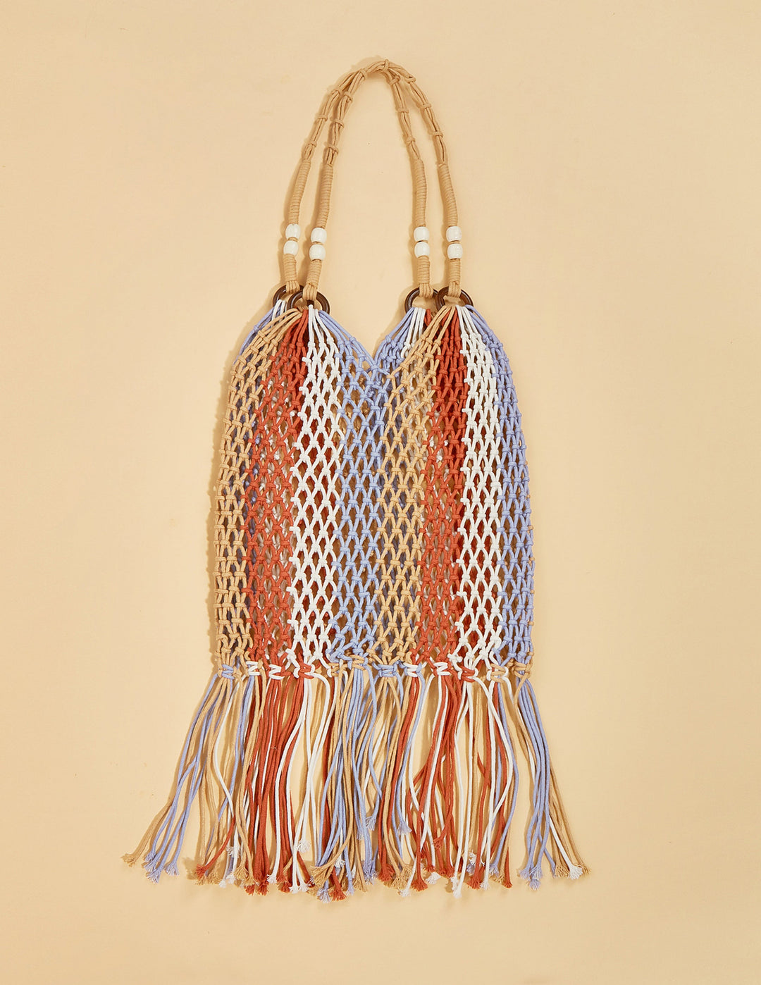 Fringe Net Rope Woven Shoulder Bag