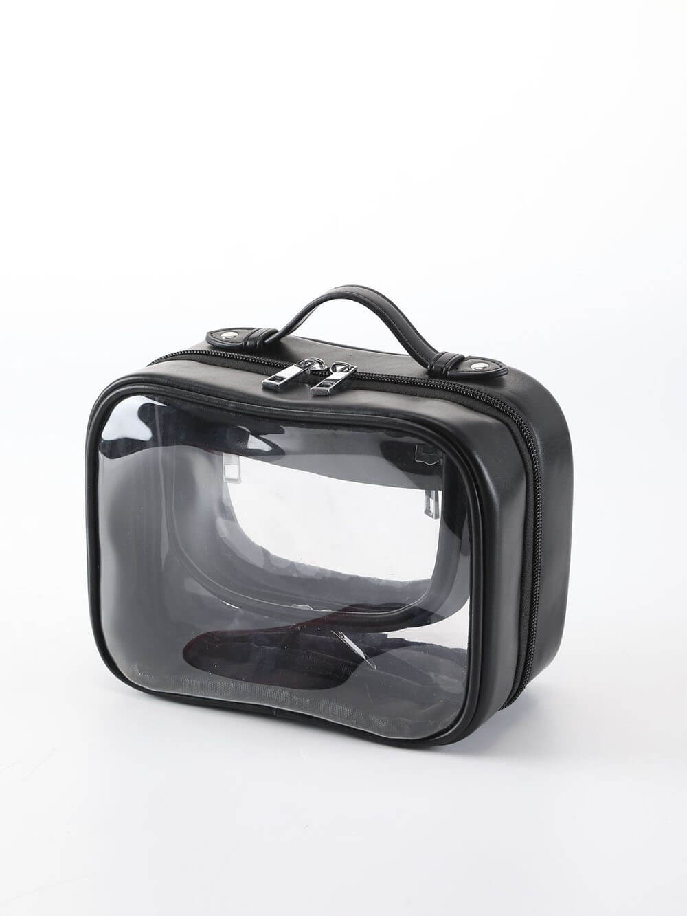 투명한 PU 휴대용 메이크업 가방