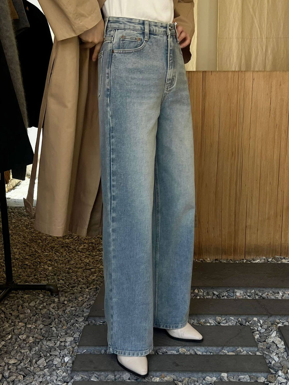 Jeans anchos de cintura alta