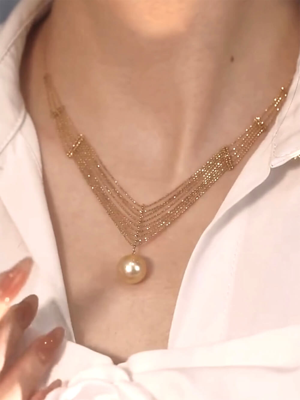 Perlen-Schlüsselbein-Halskette