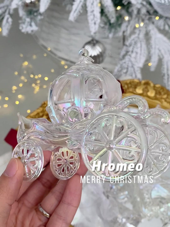 Colgante decorativo colorido transparente navideño