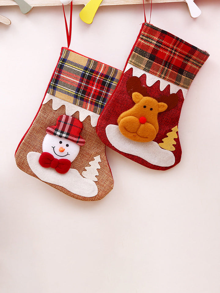 Cadeau de Noël chaussettes sac de bonbons pendentif de fenêtre