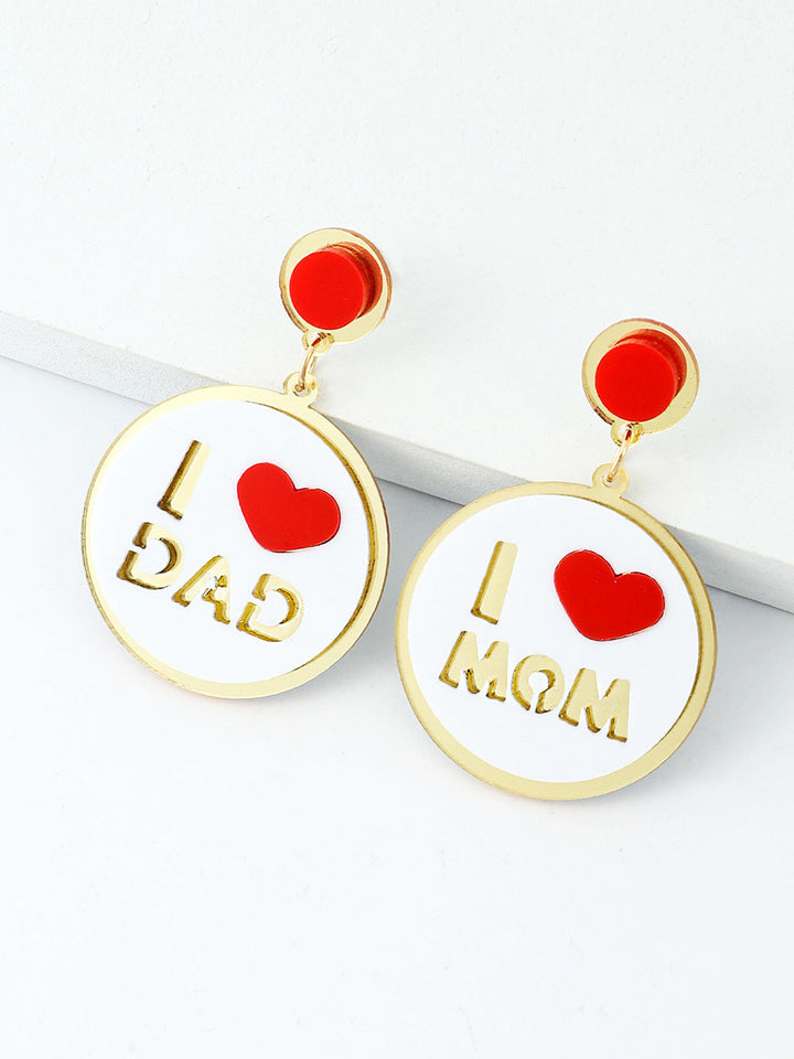 Mother's Day - Fashion Simple Acrylic Splicing Love Earrings
