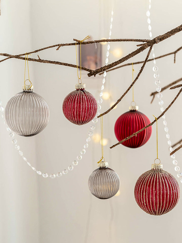 Χριστουγεννιάτικο σετ διακόσμησης χριστουγεννιάτικου δέντρου με γυάλινη μπάλα