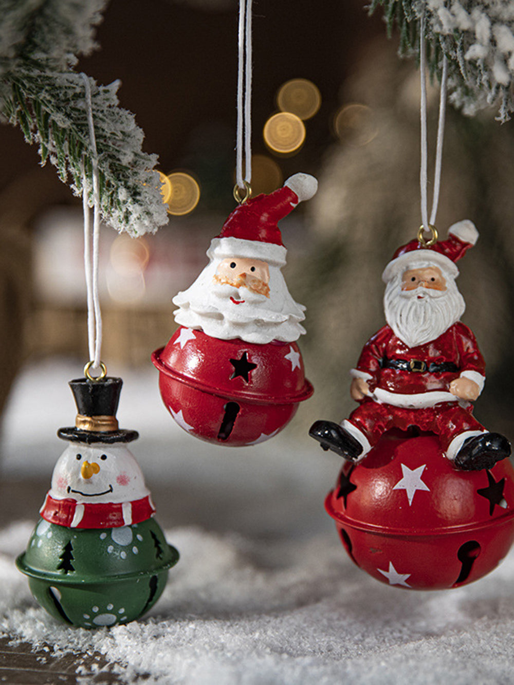 Weihnachten bemalter Schneemann-Glocken-Weihnachtsbaum-Anhänger