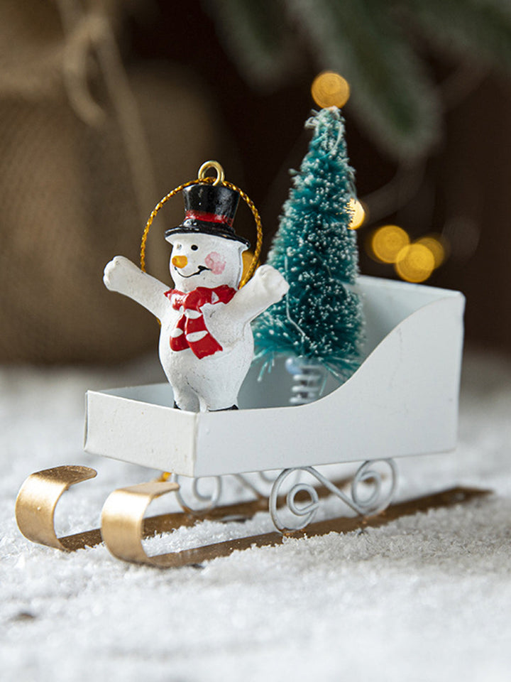Decorazioni natalizie con pendente a slitta in stile nordico