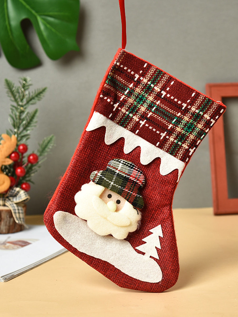 Calzini regalo di Natale Ciondolo con finestra per borsa di caramelle