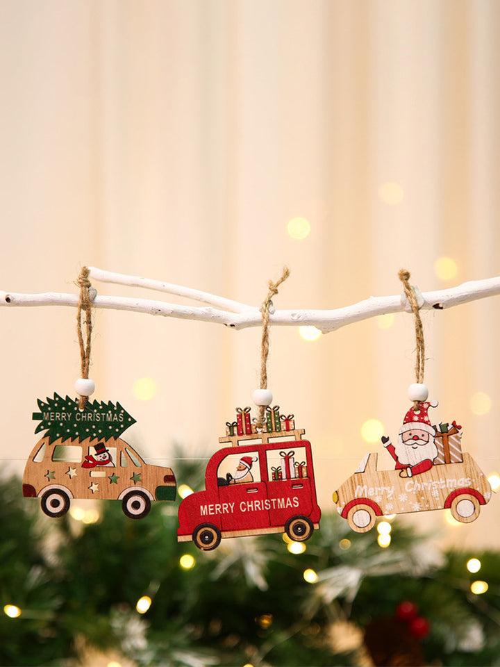Caixa de presente de decoração de árvore de Natal 9 unidades com pequenos enfeites