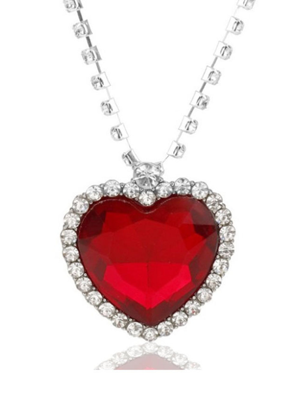 Blue/Red Heart Love Forever Pendant Necklace