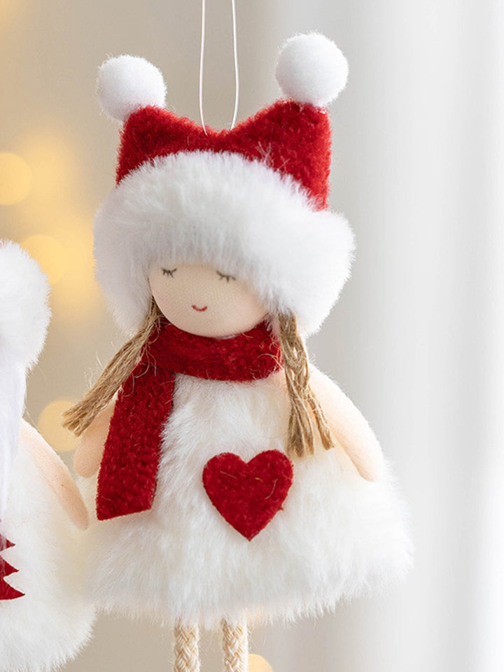 Pendentif de décoration de poupée en peluche d'arbre de Noël