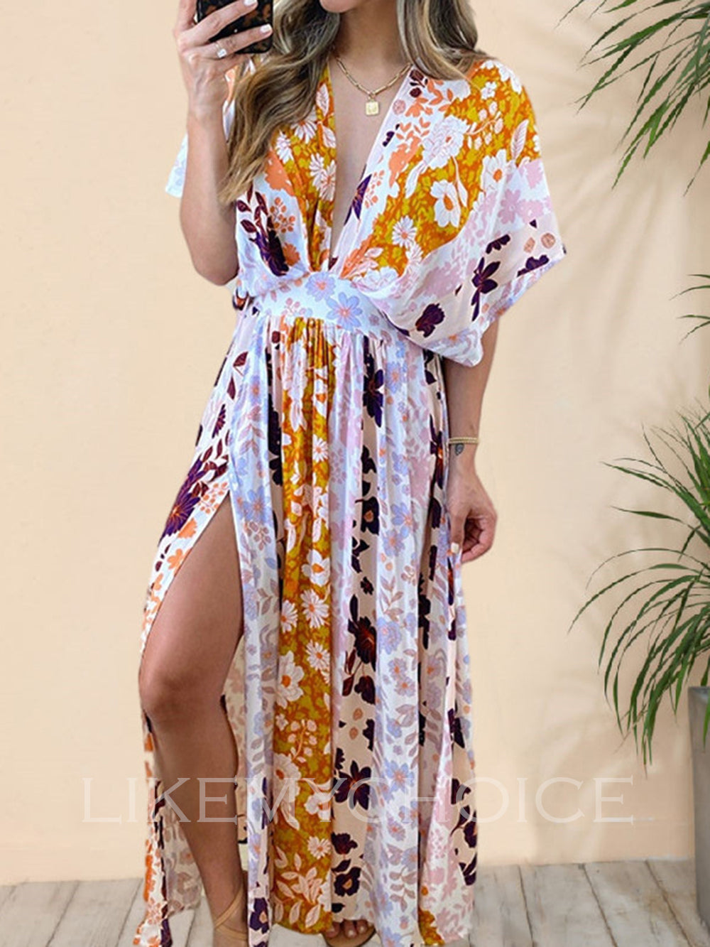 Summer Beach Elegant Fashion Print Dresses