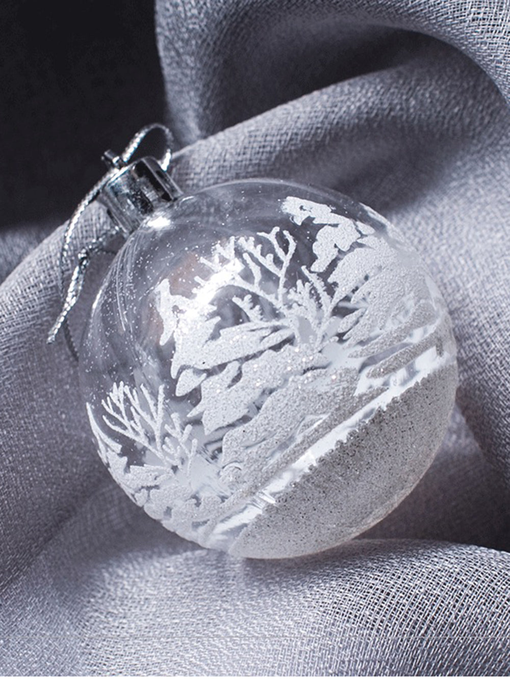 6Pcs transparent ball window Christmas tree decoration pendant