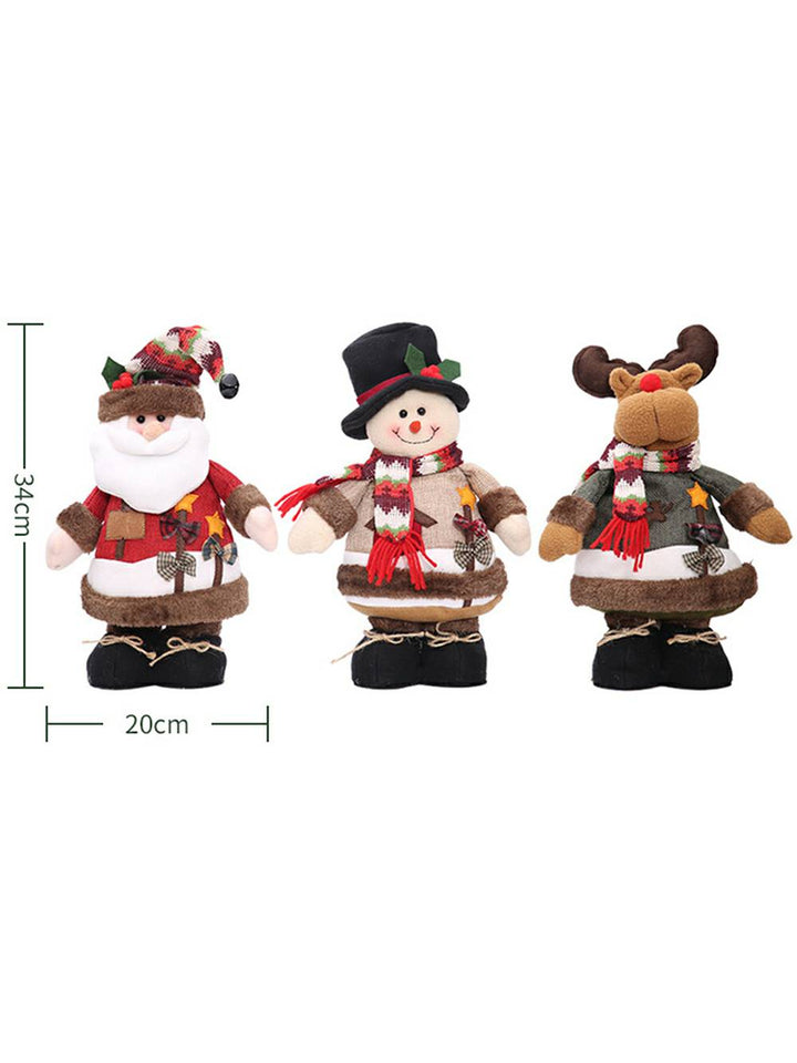 Christmas Snowman Elg Gammel mann stående figur ornament dekorasjon